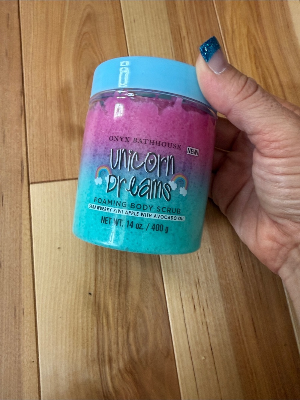 Onyx Bathhouse Unicorn Dreams Foaming Body Scrub - Pink & Teal